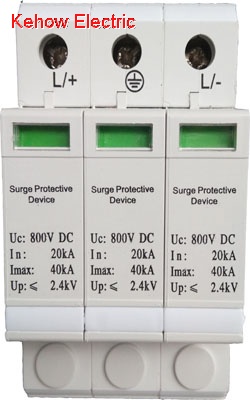 800V DC 3P solar surge protector